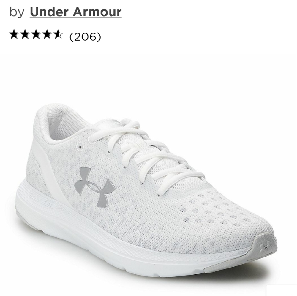 Under Armour Charged White Running Shoes